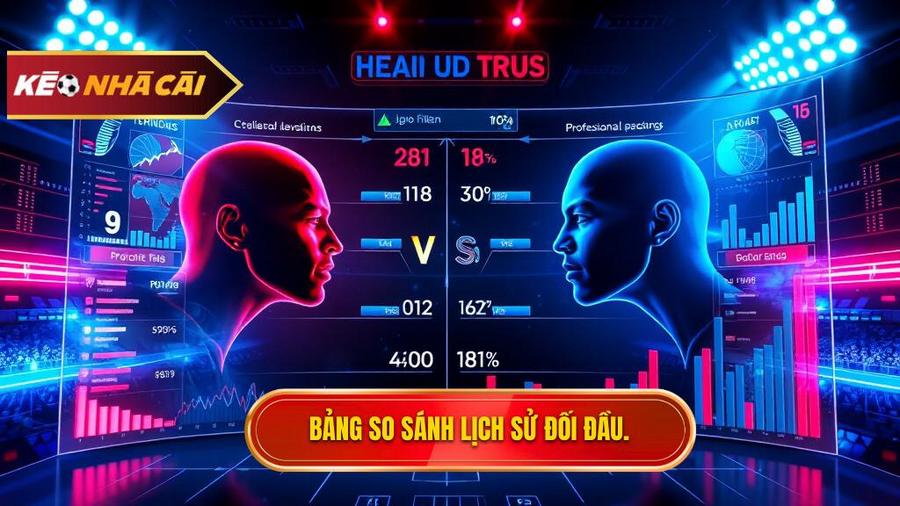 Bảng so sánh ví dụ về Lịch sử đối đầu 2 đội
